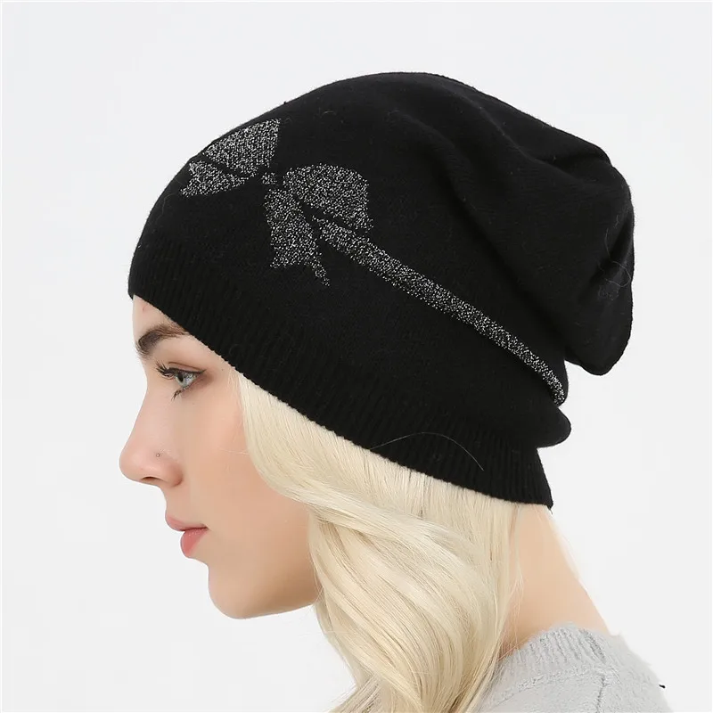 Xthree, Женская осенне-весенняя шапка skullies beanies, тонкая вязаная шапка для женщин, шерстяная шапка с бантом для девочек, фирменная Новинка