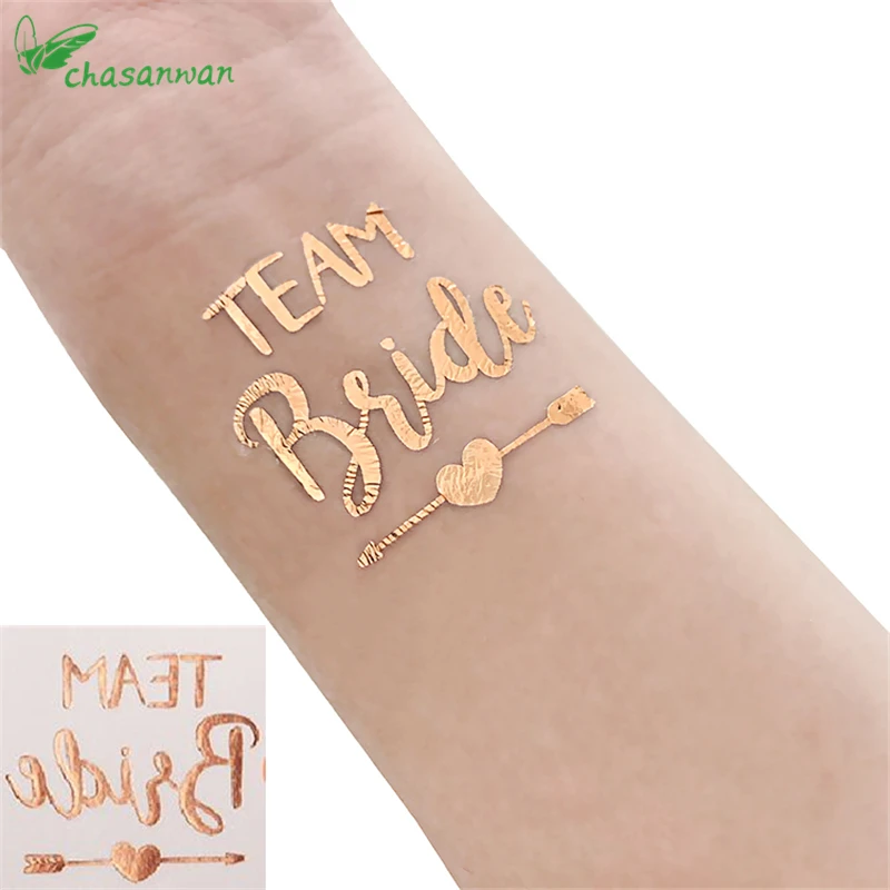 

CHASANWAN 1Pcs Bride To Be Bridesmaid Team Bride Bachelorette Tattoos for Bride Christmas Party Wedding Accessories Decoration,Q