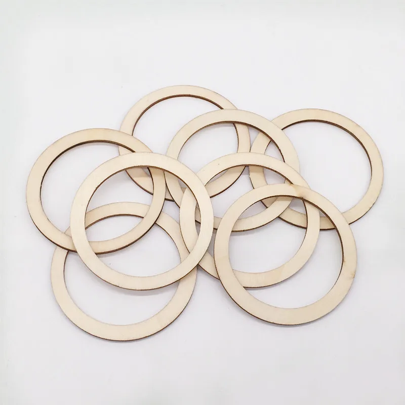 100PCS Natural Wood Rings For Crafts 55Mm Lace Rings Solid Wood Rings For  DIY Crafts, Connectors Jewelry Making - AliExpress