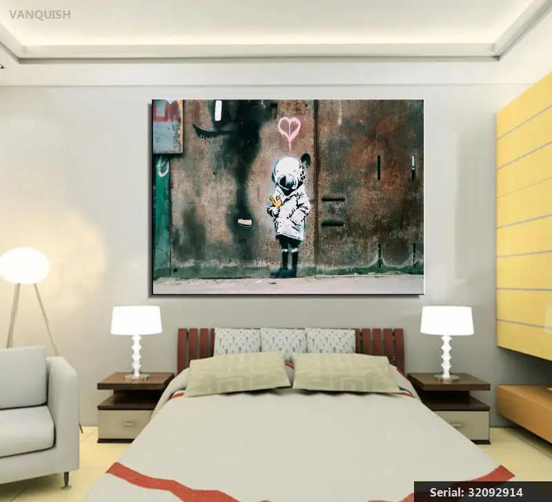 

VANQUISH Free shipment Banksy Mask Art Picture Paint on Canvas Prints Still life Abstract oil Painting Drawing art32092914