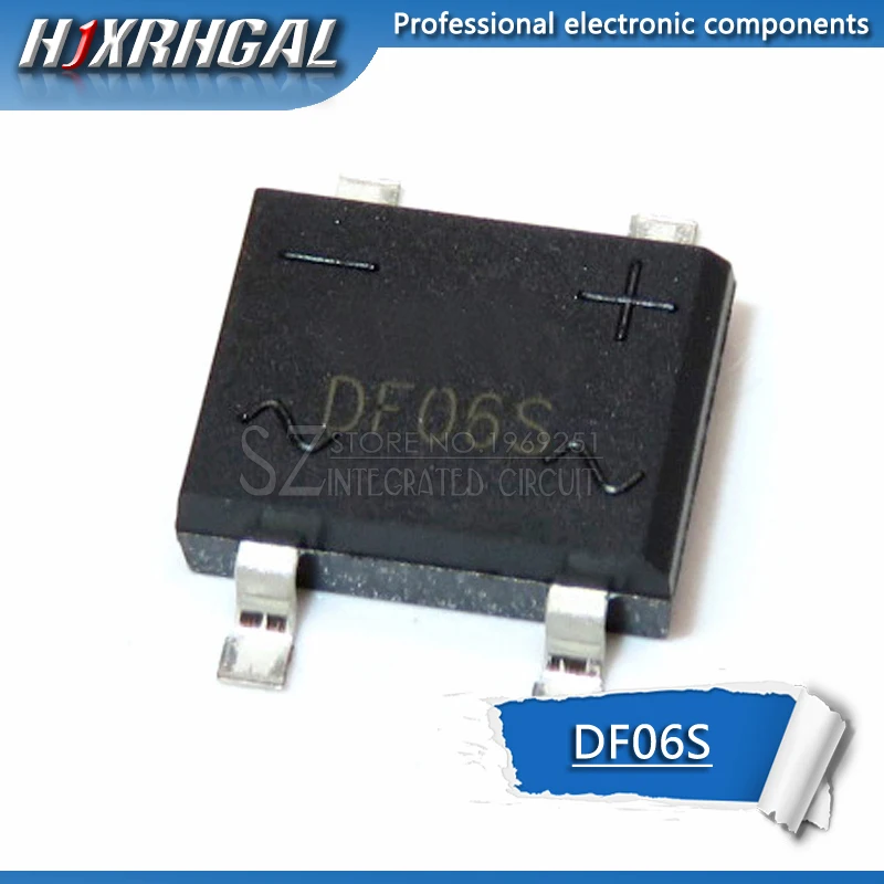10PCS DF06S SMD 4 feet SOP-4 DF06 rectifier bridge | Электронные компоненты и принадлежности