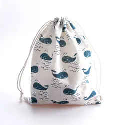 Ткань Drawstring чехол из хлопка и льна Ситцевая сумка дорожная сумка для хранения стенд для ювелирных украшений Подарочная бусина Свадебная