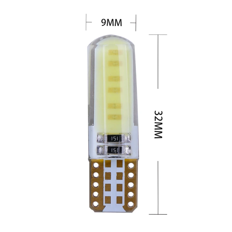 100 шт./лот w5w светодиодный Canbus силиконовый Cob T10 194 168 W5W светодиодный интерьерные лампочки светильник Панель для парковки лампы лампа габаритного фонаря не ошибка 12v