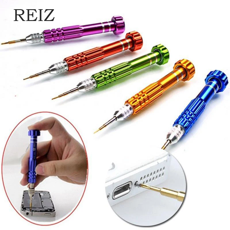 

REIZ 5 in 1 multi-function Repair Open Tools Kit Screwdrivers Set Key Shape and Pen Shape Pocket Repair Tool For DIY Mobile Phon