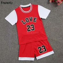 Баскетбольная форма, баскетбольные майки, детские спортивные костюмы с короткими рукавами для мальчиков, комплекты для бега, новинка