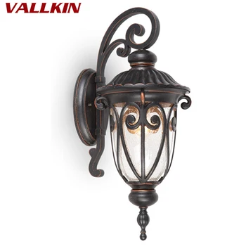 

European Outdoor Wall Lamp Retro Lighting Waterproof Balcony Lamp Corridor Aisle Lights Gate Garden Glass Porch Lights Fixtures