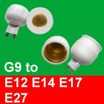 

Pins lamp holder G9 convert to E12 light bulb Screw lamp base socket adapter