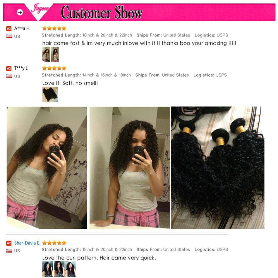 Jaycee 4 Afro Kinky Do Cabelo Encaracolado