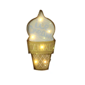 

ice deluxe gelateria advertisement systems for bar cafe house shop kitchen wall plaque retro decorative metal led board