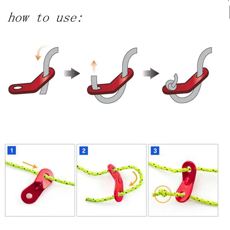 10 шт для путешествий отдыха на природе кемпинга двойной алюминиевый сплав отверстия веревка для палатки регулируемая застежка для