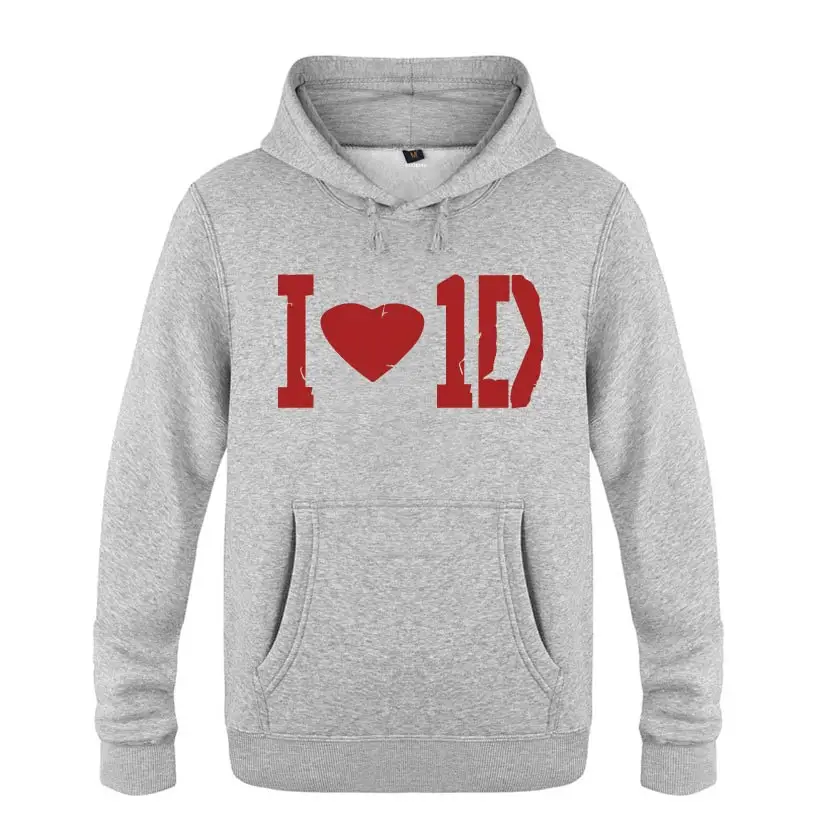 I Love 1D One Direction Rock толстовки для любителей музыки мужские 2018 флисовый пуловер с