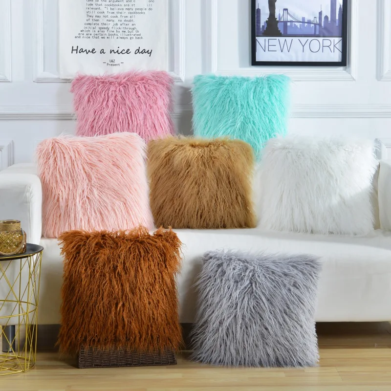 

45cm*45cm Nordic Decorative Pillow Case Plush Suede Acrylic Modern Simple Throw Cover Pillowcase Party Hotel Car Home Textile