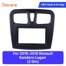 Seicane 2Din 173*98 мм отличное качество черного Цвет тире Панель Mount Kit автомобилей Радио Фризовая для 2015- 2018 Renault Sandero Logan