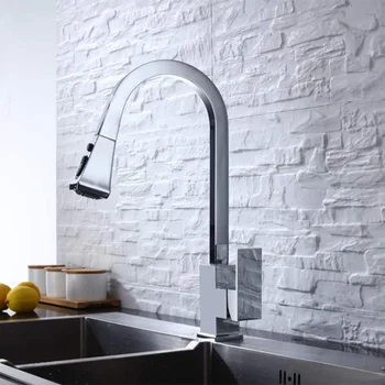 

Pull Out Kitchen Tap Chrome Basin Sink Faucets Pull Down 2 Type Sprayer Water Taps Matt Black Quartz Kitchen Sink Faucet Brass