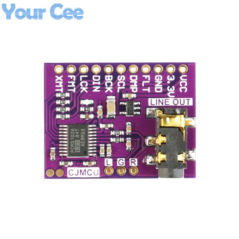 Интерфейс ies PCM5102A декодер Стерео модуль DAC аудио цифровой преобразователь PCM5102 PLL голосовой модуль с 3,5 мм держателем для наушников