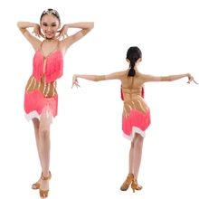 Сексуальный спинки Обувь для девочек Профессиональный Костюмы для латиноамериканских танцев танцевальная Ленточки платье, salsa/Румба/Chacha/Костюмы для бальных танцев производительность/конкурс сценический костюм