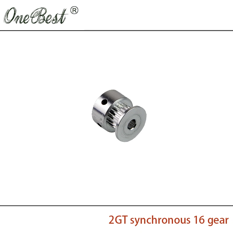 

2Pcs 3D printer accessories 2GT synchronous belt pulley GT2-16 synchronous pulley 16 gear inner hole 5mm for 6mm belt