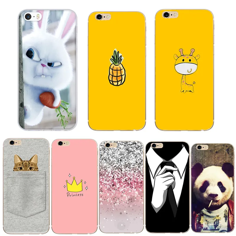 

Cartoon Silicone Phone Case For iPhone 7 8 Plus XS Cute Soft Cat Flower Cover For iPhone X 6 6S 5S 5 SE Coque Fundas Capinha