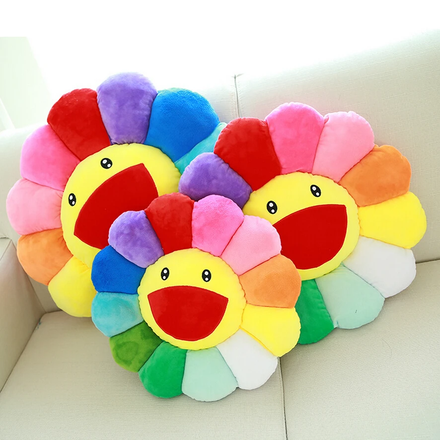 Colourful Sun Flower Shape Throw Pillows,Cushions Home Decor,Kawaii