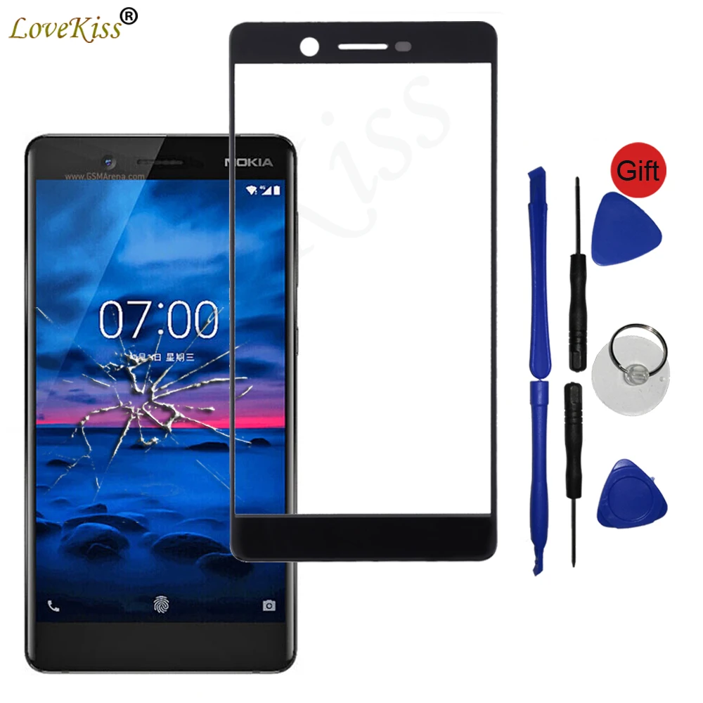 

Front Panel For Nokia 7 Plus 7Plus Nokia7 TA-1055 Touch Screen Sensor LCD Display Digitizer Glass Cover Touchscreen Replacement