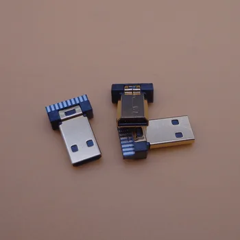 

20pcs/lot Gold-plating Micro usb jack HDMI Male Plug Jack Connector charging port with PCB Plug replacement repair parts 10pin