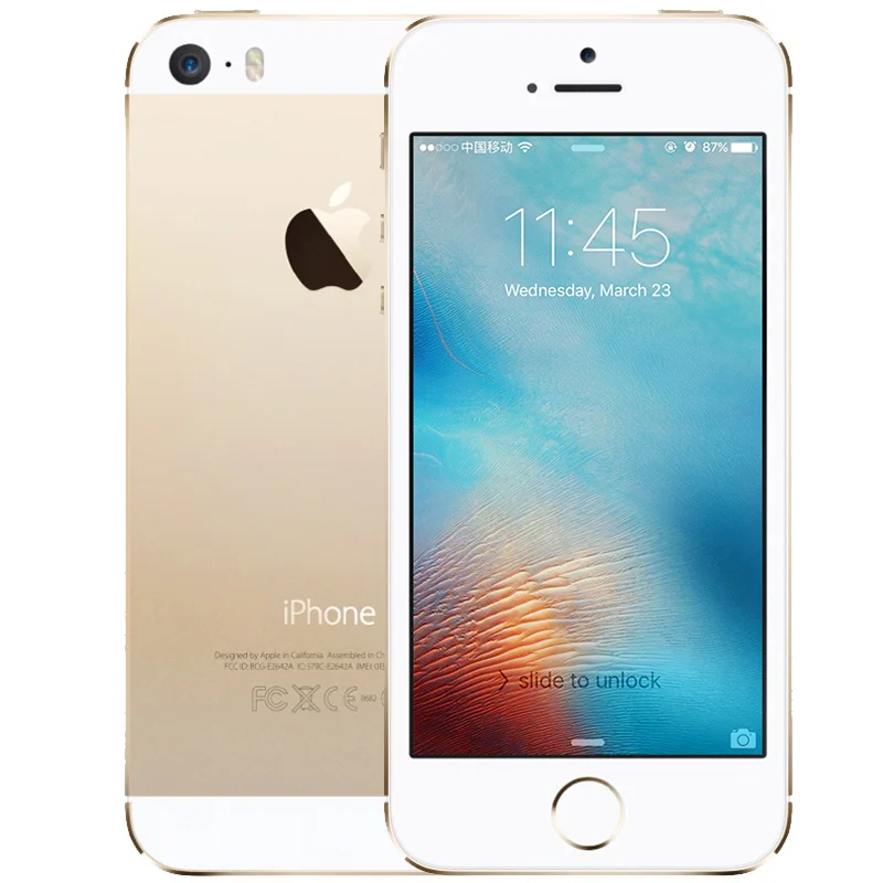 Gold Разблокированный Apple iphone 5s 16 Гб/32 Гб ПЗУ IOS iphone 5s белый черный Золотой gps GPRS A7 ips LTE сотовый телефон iphone 5s - Цвет: Gold