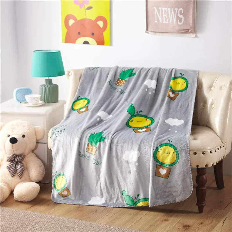 Double Layer Thickened Cartoon Prints Blankets Feel Comfortable And