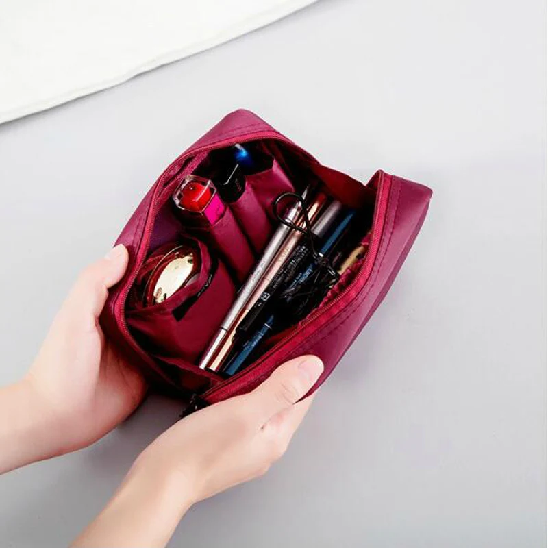 Fashion Nylon fashionable multi pattern small make up bag female