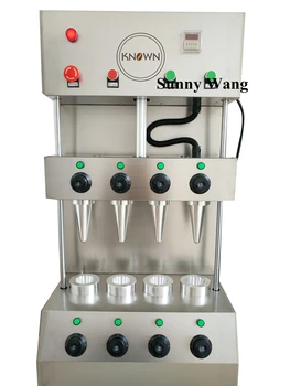 

3000w 4 pieces moldsPizza Cone moulding Machine pizza cone making machine Pizza Cone 4 cone maker