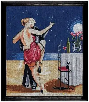 

Top Quality Beautiful Lovely Counted Cross Stitch Kit Tango at Starry Night Dancing Dance design works