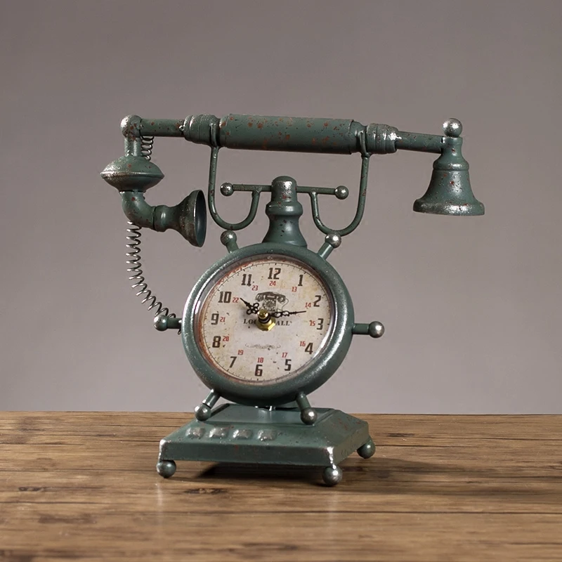 Despertador Retro Iron 6 Inch Art Clock Furnishings Home Window Decoration Table Antique Style Geometric Metal Quartz Needle Despertador Retro Iron 6 Inch Art Clock Furnishings Home Window Decoration Table Antique Style Geometric Metal Quartz Needle