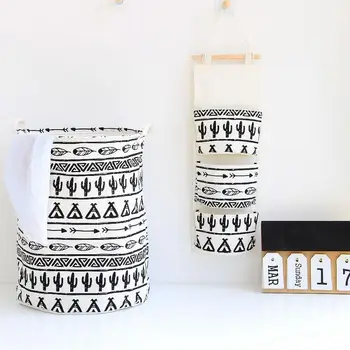 

Simple style cactus Waterproof Laundry Hamper Clothes Storage Baskets Home decoration storage barrel kids toy organizer basket