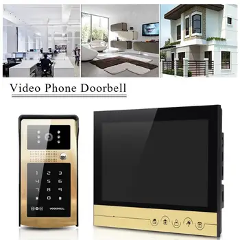 

New 100-240V 9 inch Color LCD Video Door Phone Doorbell Night Vision Camera Door Bell Door Intercom System 2Colors EU/US/AU Plug