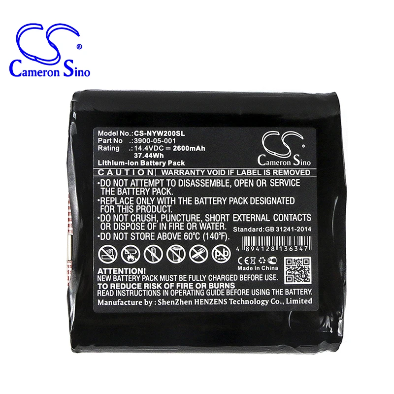

Cameron Sino 2600mah battery for NOYES W2003M 3900-05-001 batteries