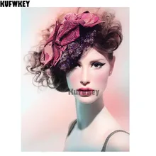 Diy Алмазная картина, вышивка крестиком, фотографии на заказ, алмазная вышивка цветок женщина Алмазная мозаика, стразы живопись рукоделие