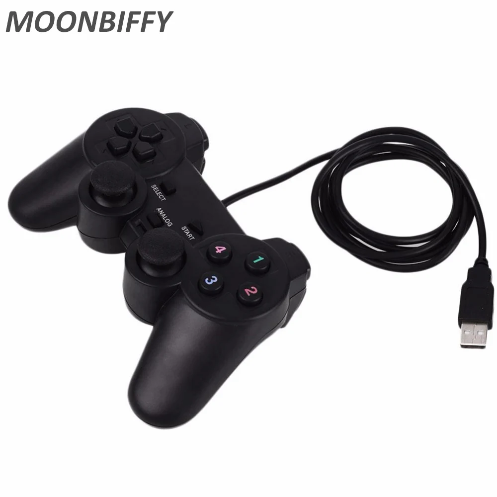 Vibration Joystick Wired USB PC Controller For PC Computer Laptop For WinXP/Win7/Win8/Win10 For Vista Black Gamepad