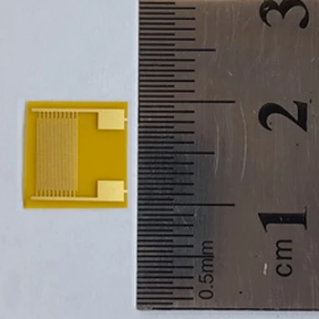 

Flexible interdigital electrode for PI Wearable flexible electrode Flexible thin-film sensor Sputtering plating 10x10x1mm