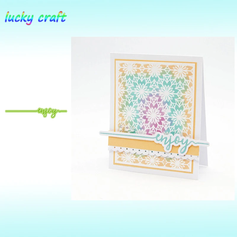 

Luck YCraft enjoy words Metal Cutting Dies for DIY Scrapbooking Embossing Paper Cards Making Crafts Dies Cut 2019