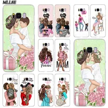Модный прозрачный чехол MLLSE для мамы, девочки и мальчика, чехол для samsung Galaxy S10 Lite S9 S8 Plus S7 S6 Edge S5 S4 Mini