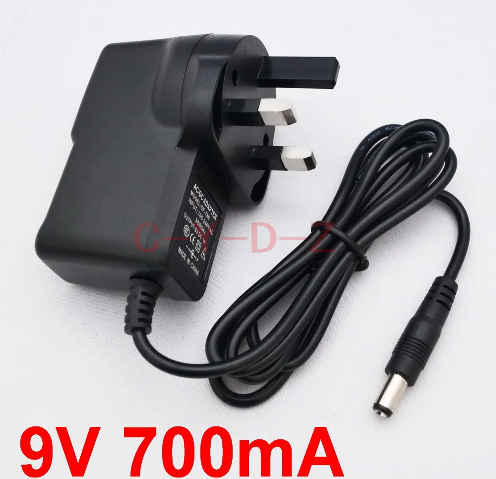 1PCS 9V 700mA AC 100V 240V Converter Adapter DC 9V 0.7A Power Supply