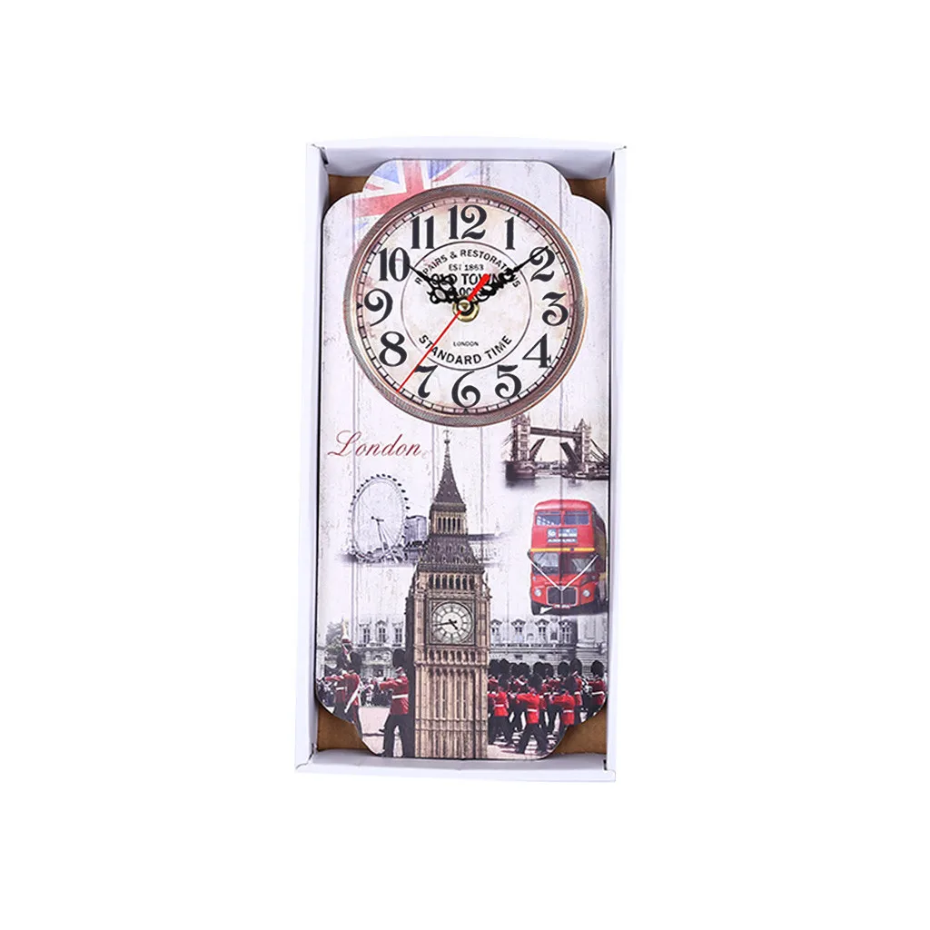 Ретро дизайн деревянные МДФ настенные часы декоративные домашние настенные часы кварцевые бесшумные домашние часы Scinec печатные настенные часы