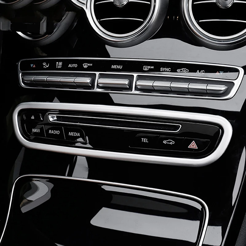 Gelinsi для Mercedes Benz GLC, автомобильный стиль, CD проигрыватель, кнопка, рамка для переключателей, крышка, накладка, наклейка, аксессуары для интерьера