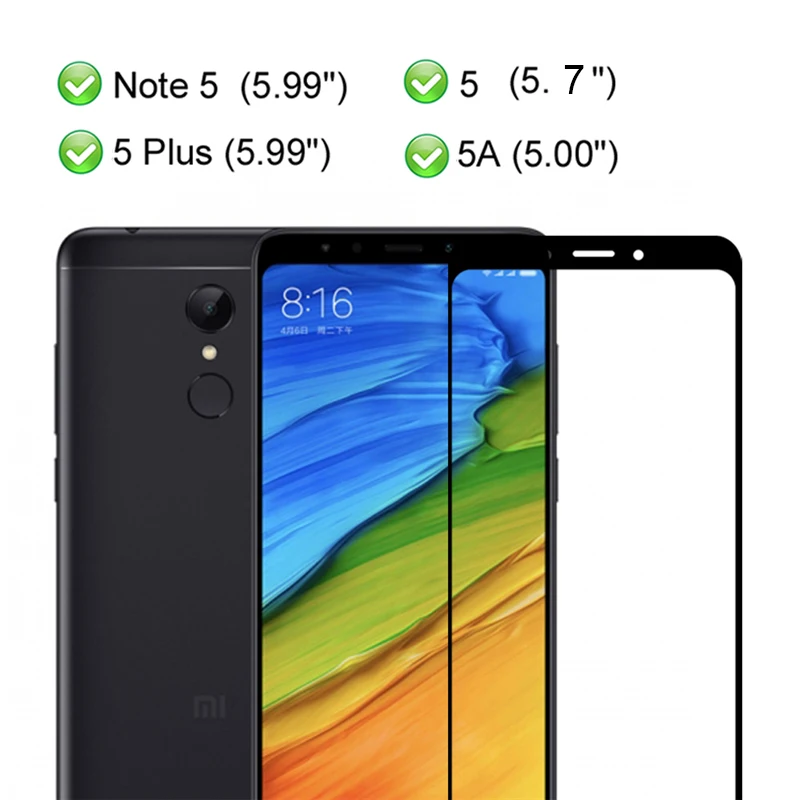 Полное покрытие для xiaomi redmi 5 5a 5 plus note 5 чехол из закаленного стекла для xiaomi redmi xiaomei ksiomi note5 Защитная стеклянная пленка для экрана