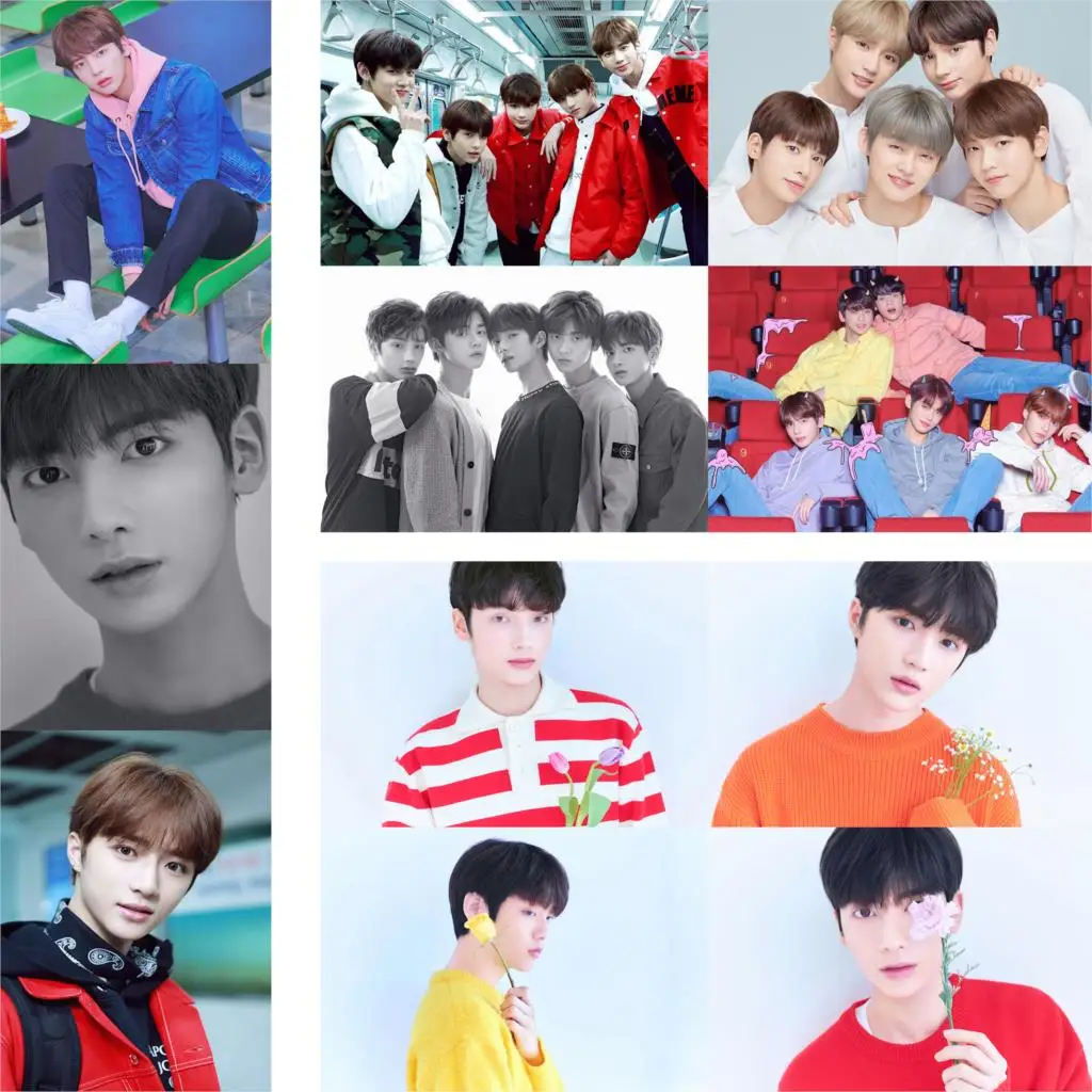 Постеры Kpop TXT глянцевая бумага яркие цвета украшение для дома настенные принты