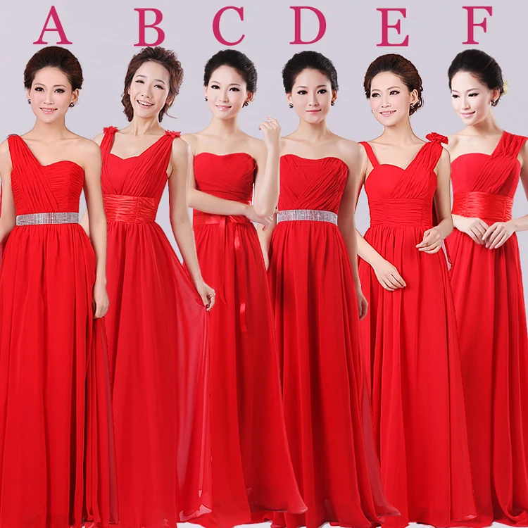 2016-hot-red-color-strapless-long-floor-length-a-line-chiffon-bridesmaid-dresses-with-6-styles-free-shipping