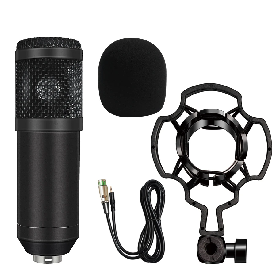 BM-800 Karaoke Microphone Studio Condenser Mikrofon Wired Studio Microphone For Vocal Recording KTV Braodcasting Singing