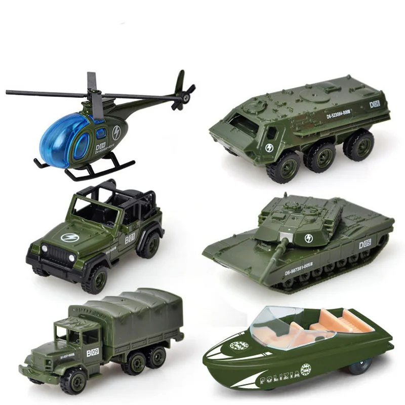 

Children Alloy ABS Military Model Simulation Vehicle Tank Transport Helicopter Armored Vehicle Die Casting Birthday Gift Toy Set