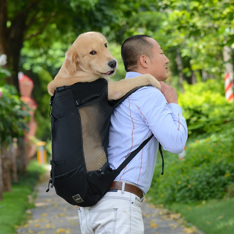 Прямая поставка, дышащая Сумка-переноска для собак, регулируемые дорожные сумки для больших собак, рюкзак для больших собак, золотистый ретривер, бульдог