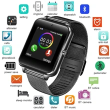 LIGE новые роскошные модные часы Smart Watch Для мужчин информация напоминание светодиодный большой дисплей экран SIM карта TF спортивные Для мужчин Смарт-часы