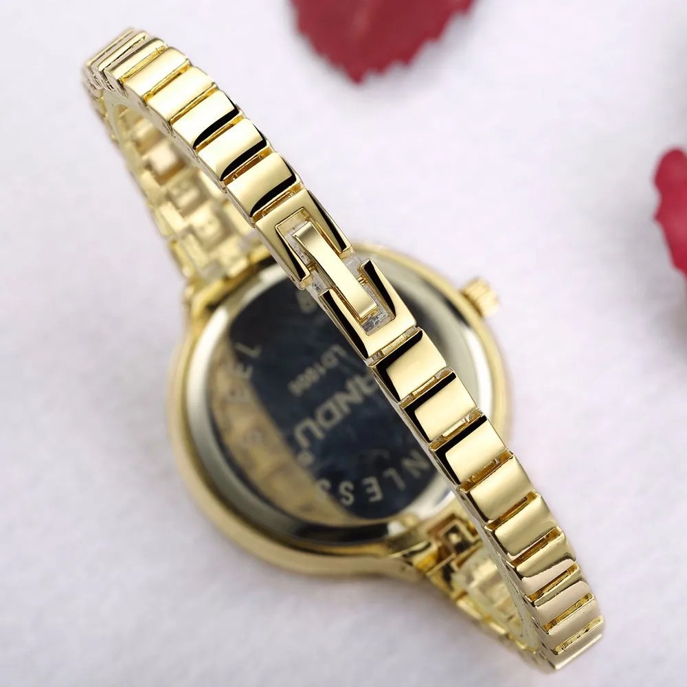 LIANDU брендовые роскошные золотые часы с кристаллами Женские Браслет Ювелирный Набор Женские Аналоговые часы кварцевые наручные часы Relojes Mujer